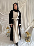 2 - Pieces Black Durra Kaftan ( Kaftan + Basic Abaya ) - ATHWAB
