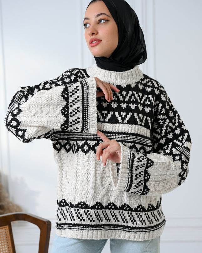 Black Nordic Warmth Sweater