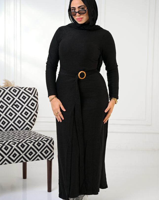 Black Knitted Grace Dress