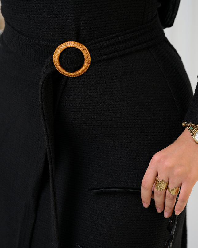 Black Knitted Grace Dress