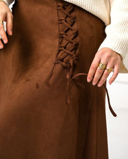 Brown Velvet Grace Skirt