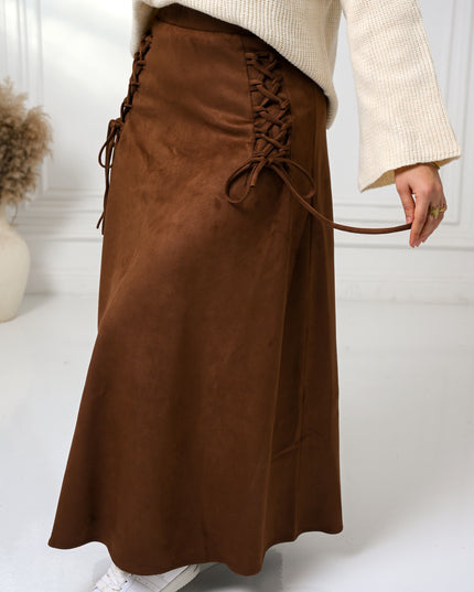 Brown Velvet Grace Skirt