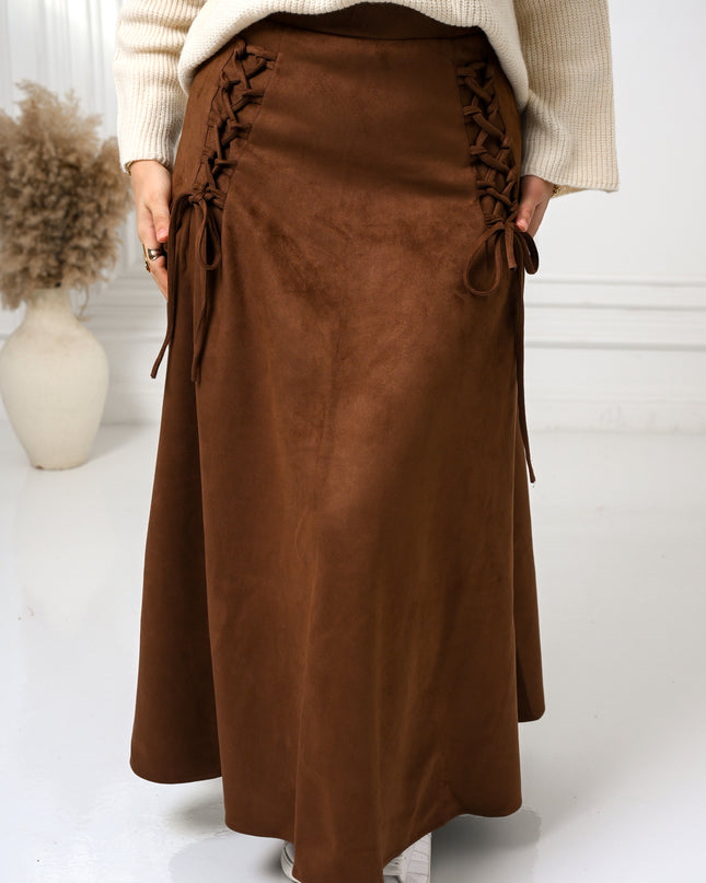 Brown Velvet Grace Skirt