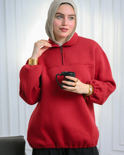 Red Everyday Cozy Hoodie