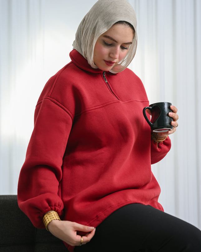 Red Everyday Cozy Hoodie