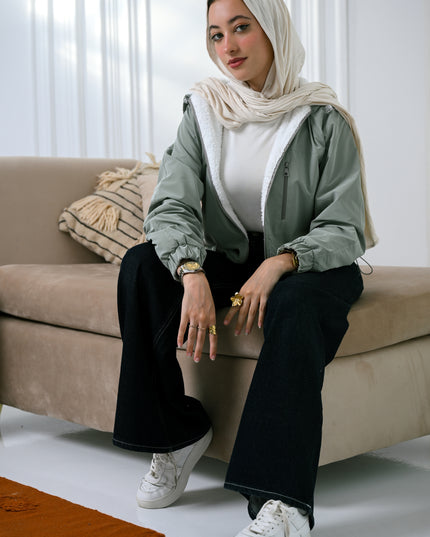 Mint Green Cozy Trend  jacket