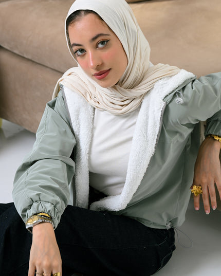 Mint Green Cozy Trend  jacket