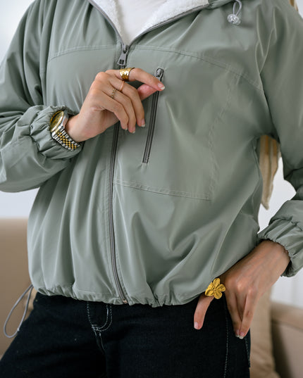 Mint Green Cozy Trend  jacket