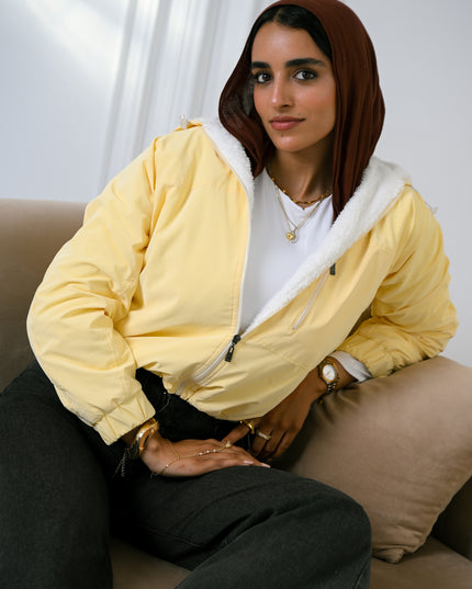 Yellow Cozy Trend jacket