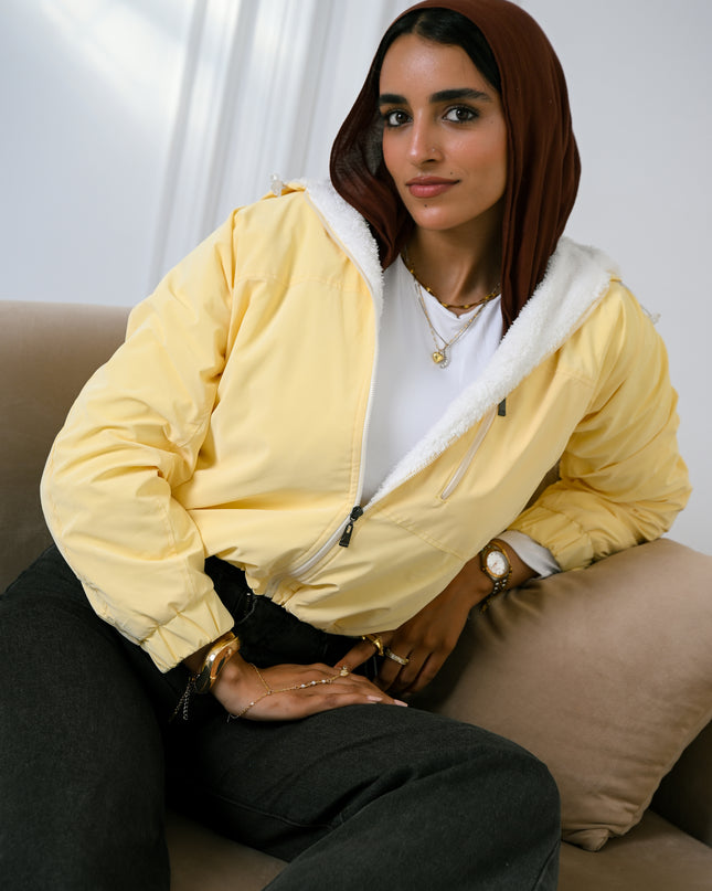 Yellow Cozy Trend jacket