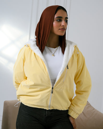 Yellow Cozy Trend jacket
