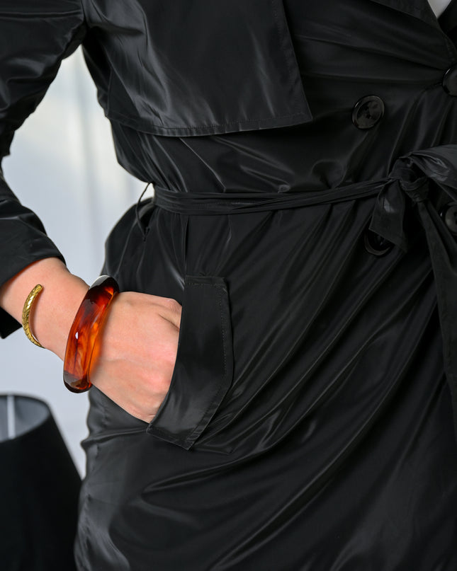 Black Winter Armor Trench