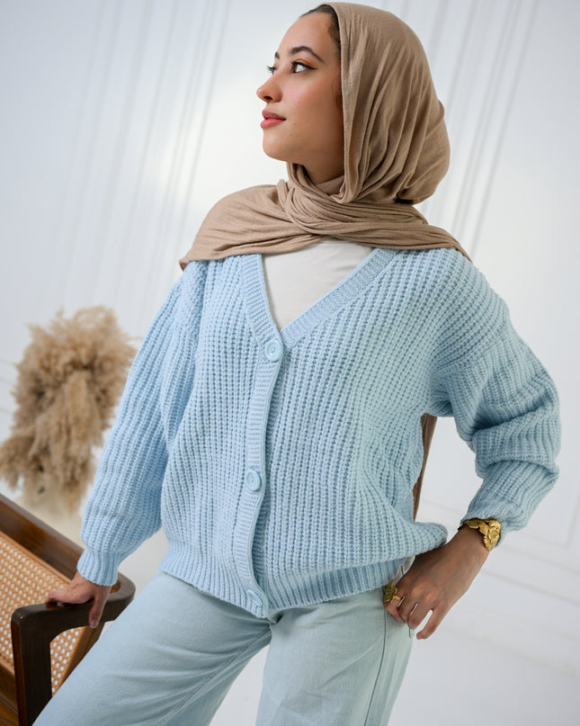 Baby Blue Golden Ease Cardigan