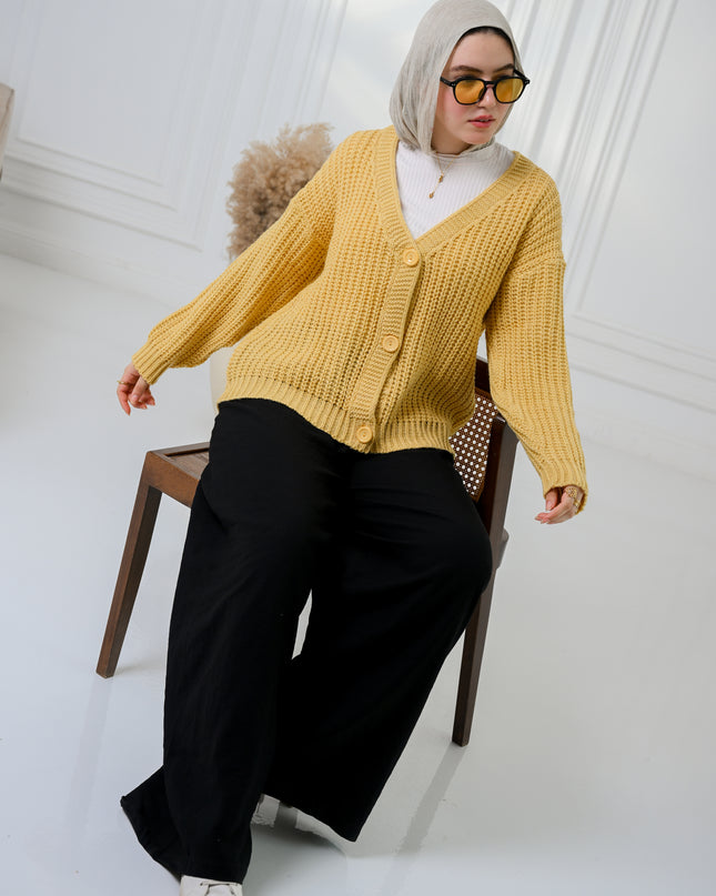 Yellow Golden Ease Cardigan