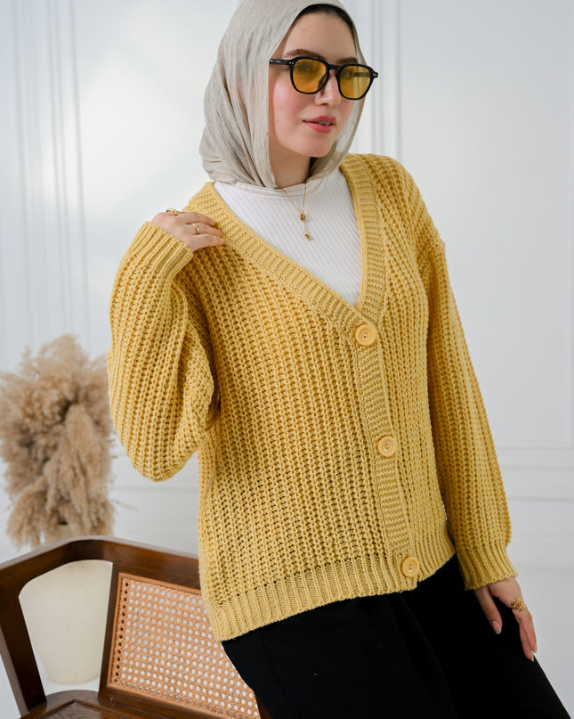 Yellow Golden Ease Cardigan