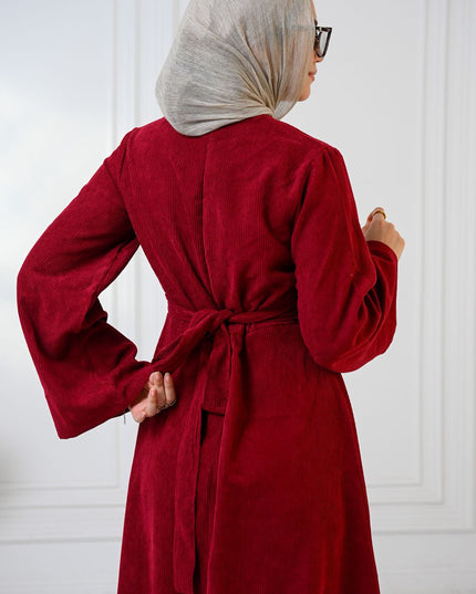 Burgundy Velvet Charm Dress