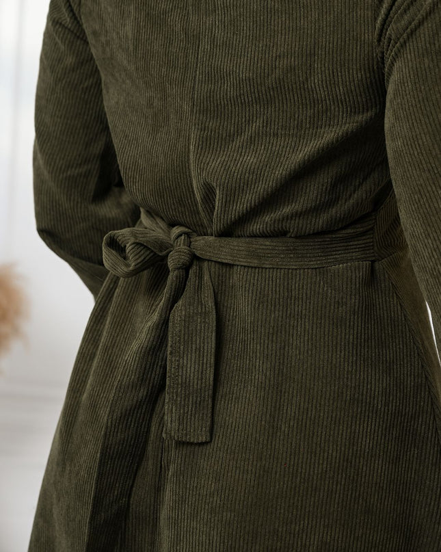 Olive Velvet Charm Dress