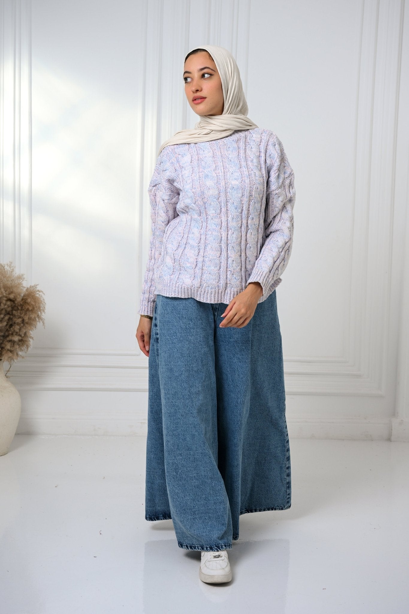 Baby Blue Cloudy Touch Sweater - ATHWAB