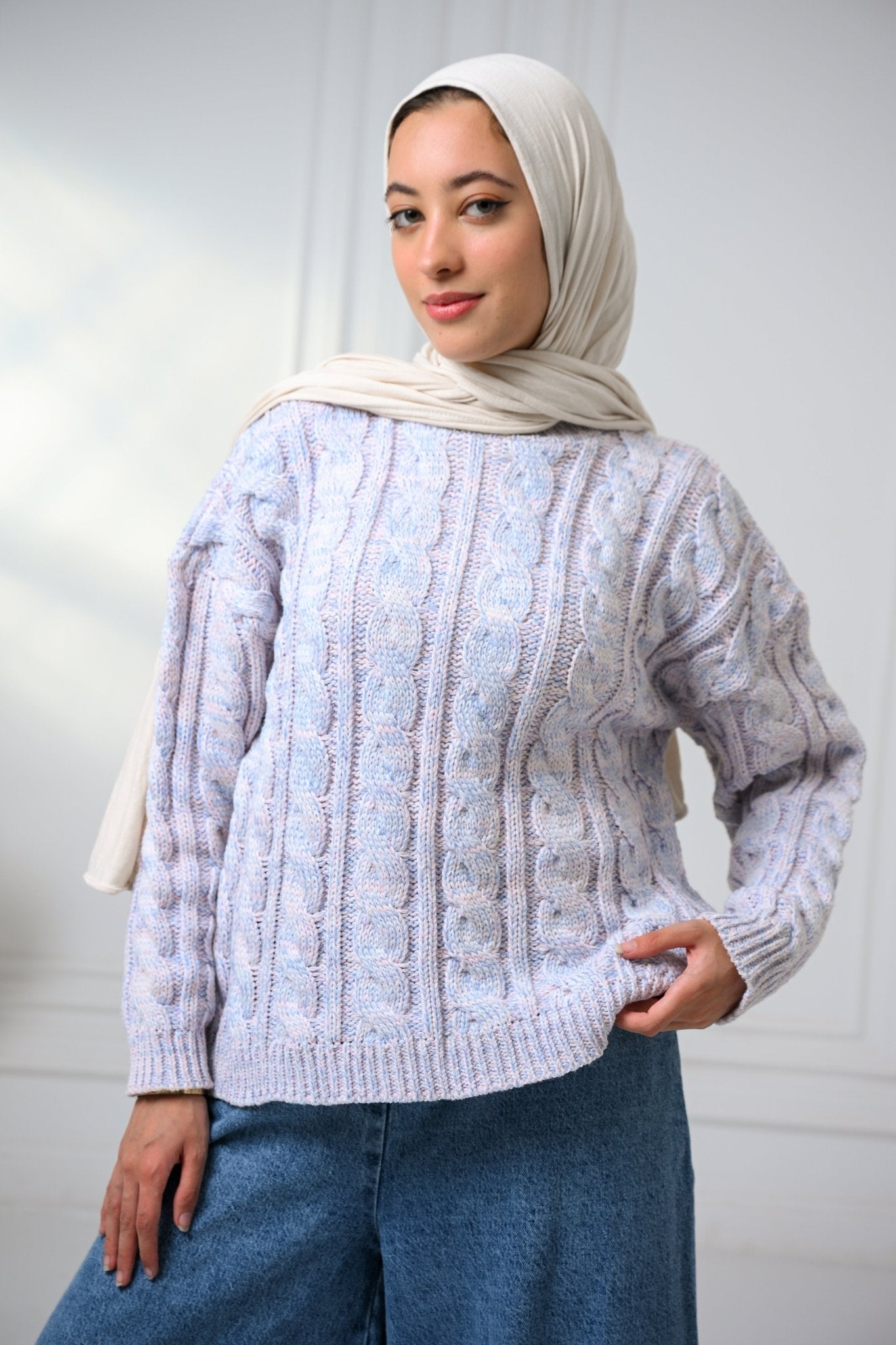 Baby Blue Cloudy Touch Sweater - ATHWAB