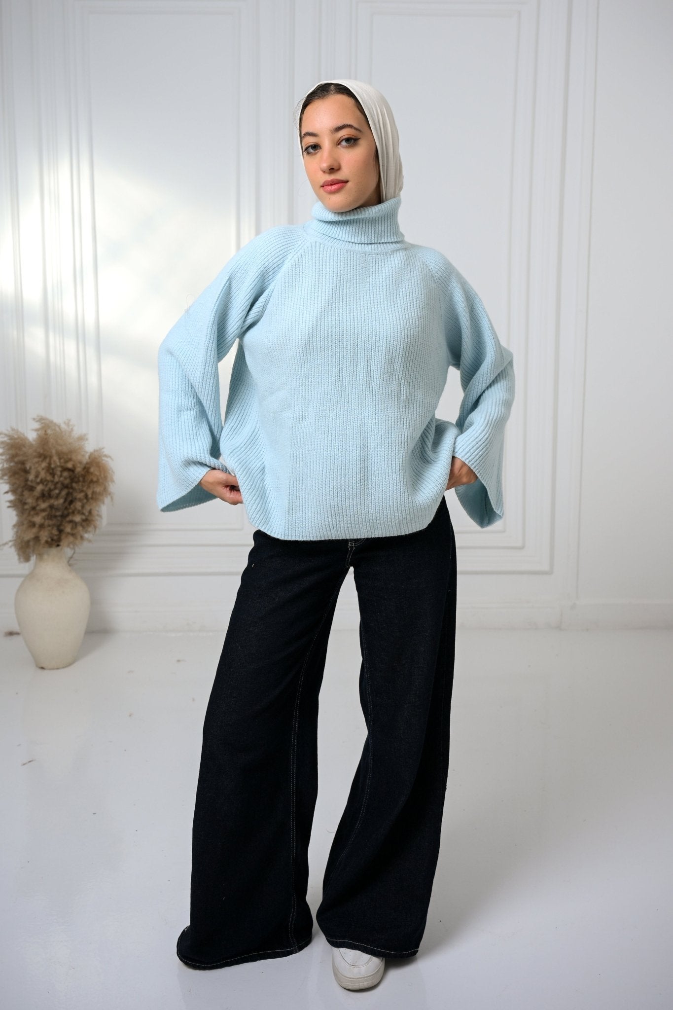 Baby Blue Gentle Glow Sweater - ATHWAB