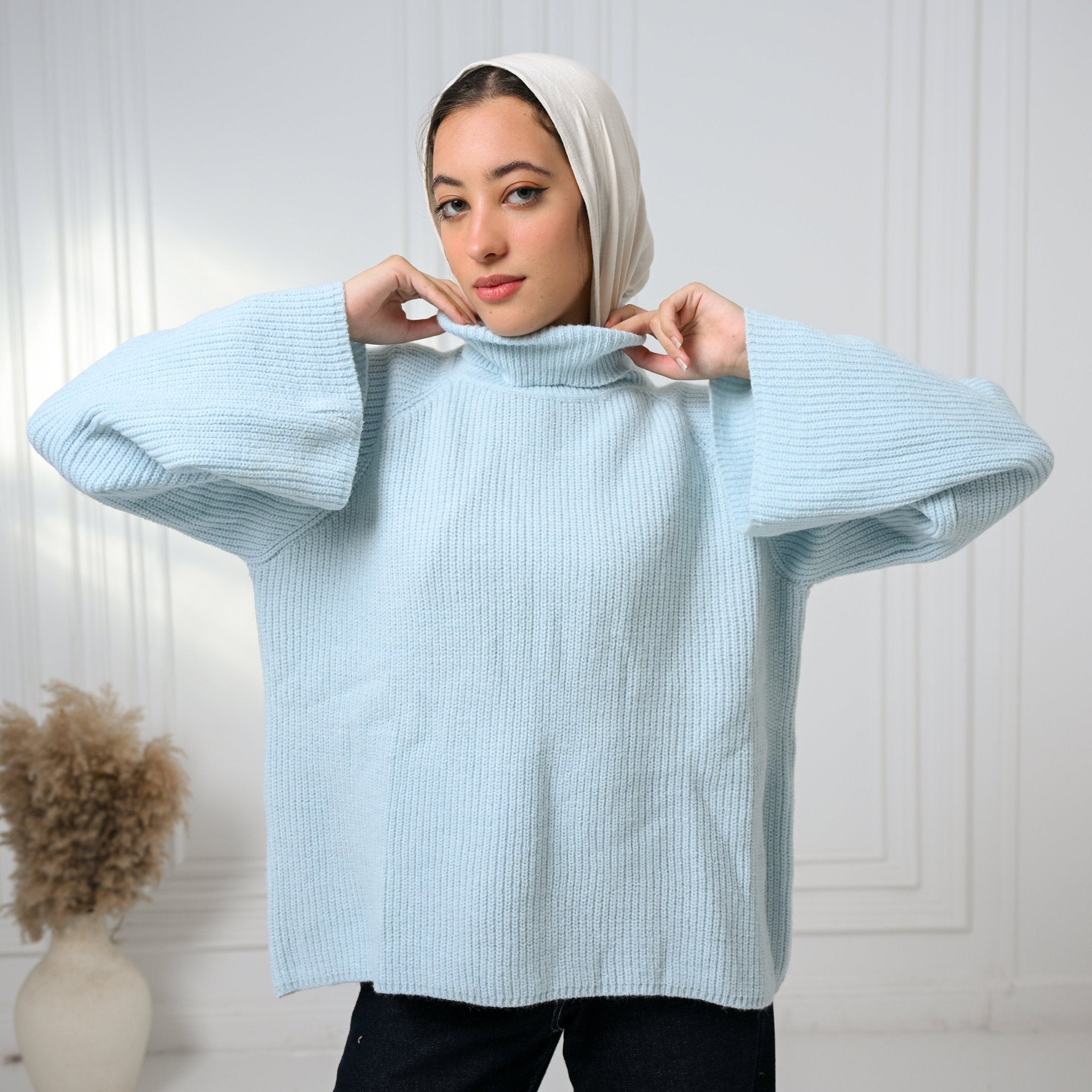 Baby Blue Gentle Glow Sweater - ATHWAB