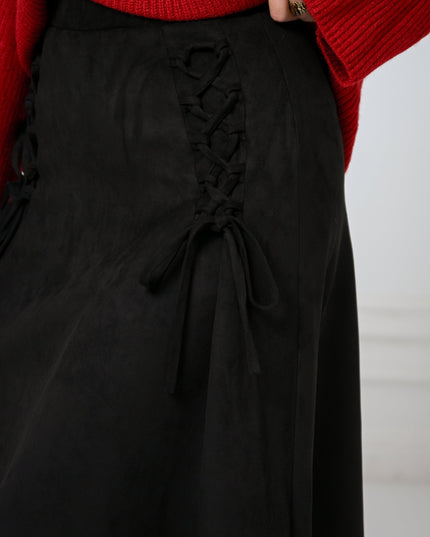 Black Velvet Grace Skirt - ATHWAB