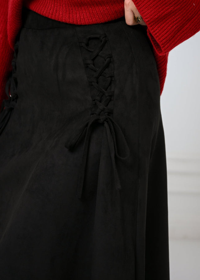 Black Velvet Grace Skirt - ATHWAB