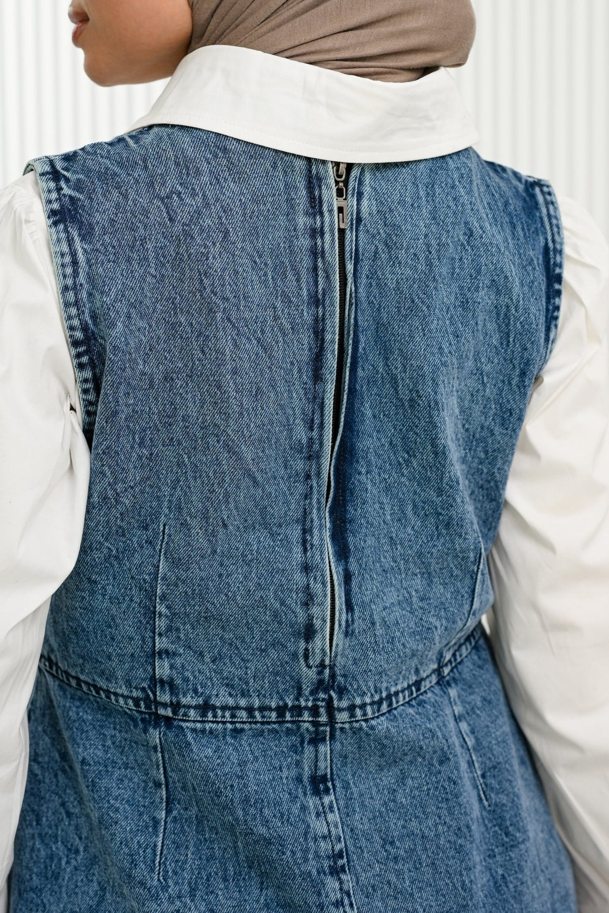 Blue Denim Dress - ATHWAB