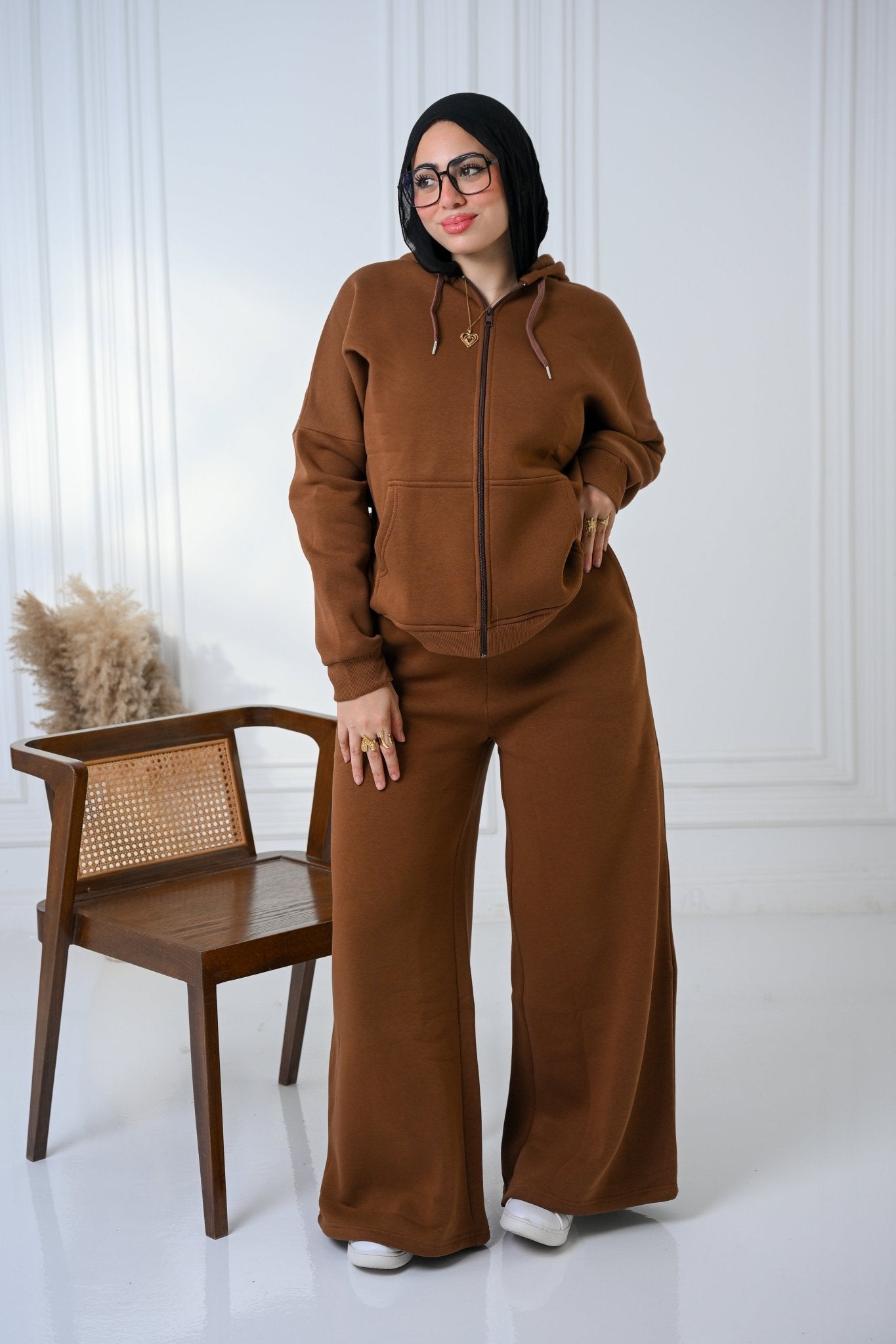 Brown Cozy Flow Set - ATHWAB