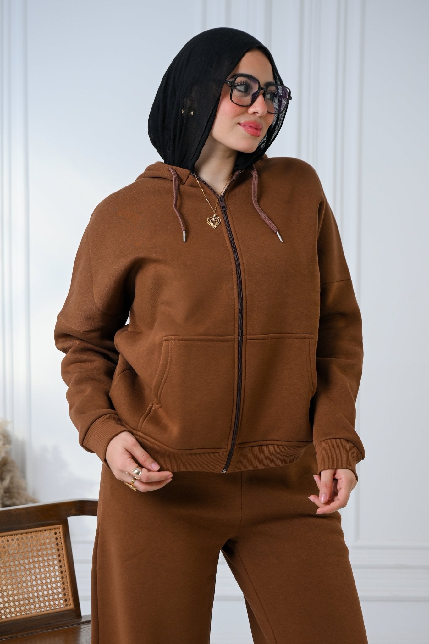 Brown Cozy Flow Set - ATHWAB