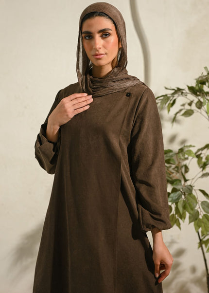 Brown Sukoon Abaya - ATHWAB