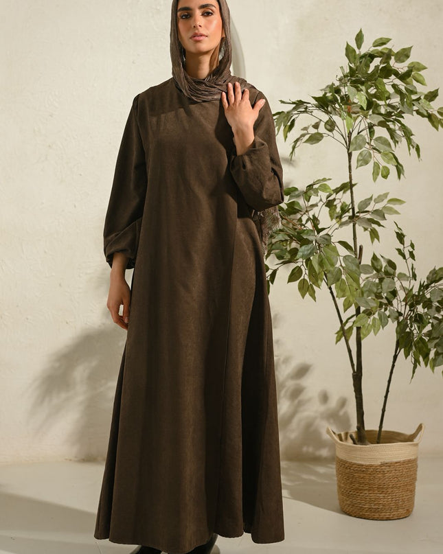 Brown Sukoon Abaya - ATHWAB