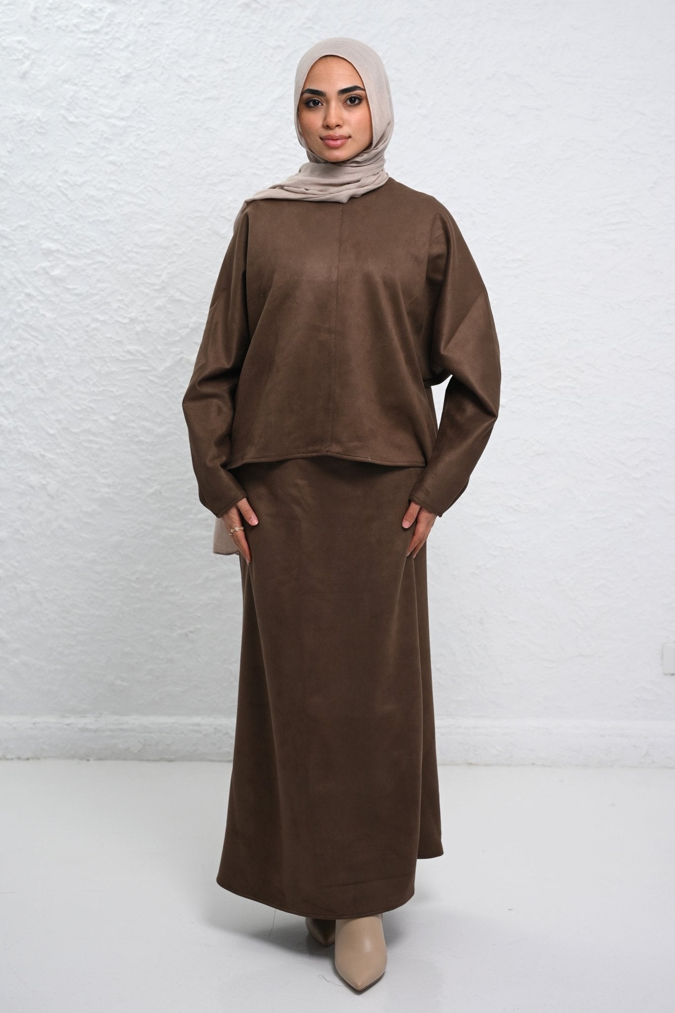 Brown Velvet Grace Set - ATHWAB