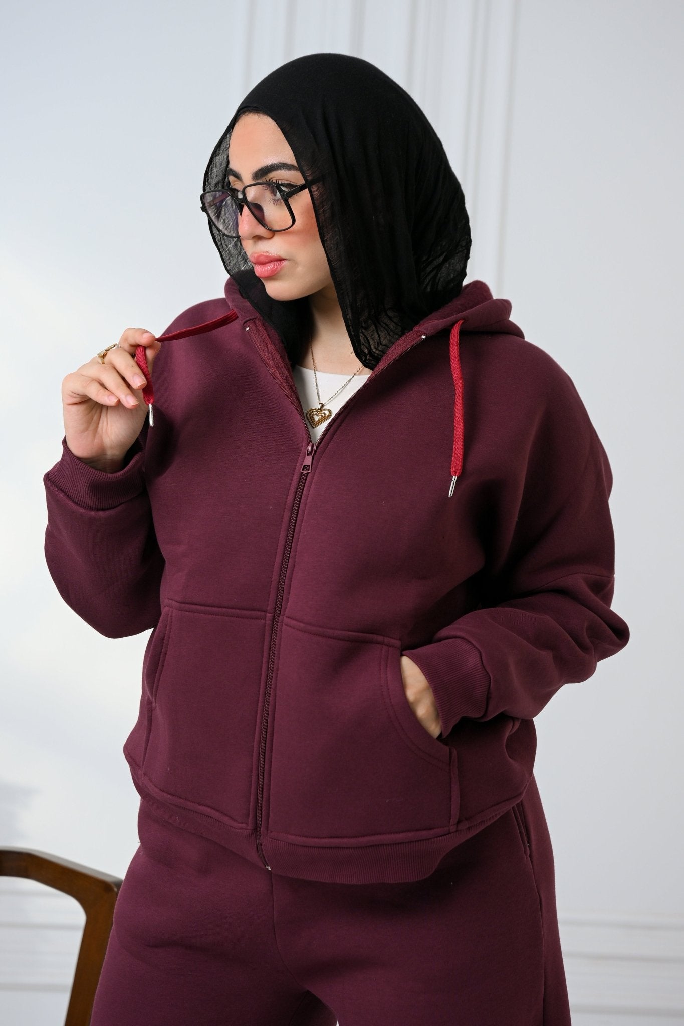 Burgundy Cozy Flow Set - ATHWAB