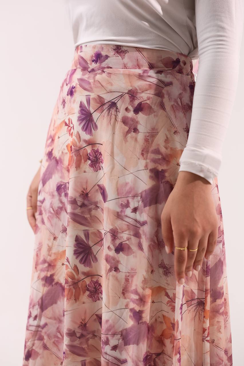 Flowy chiffon skirt - ATHWAB