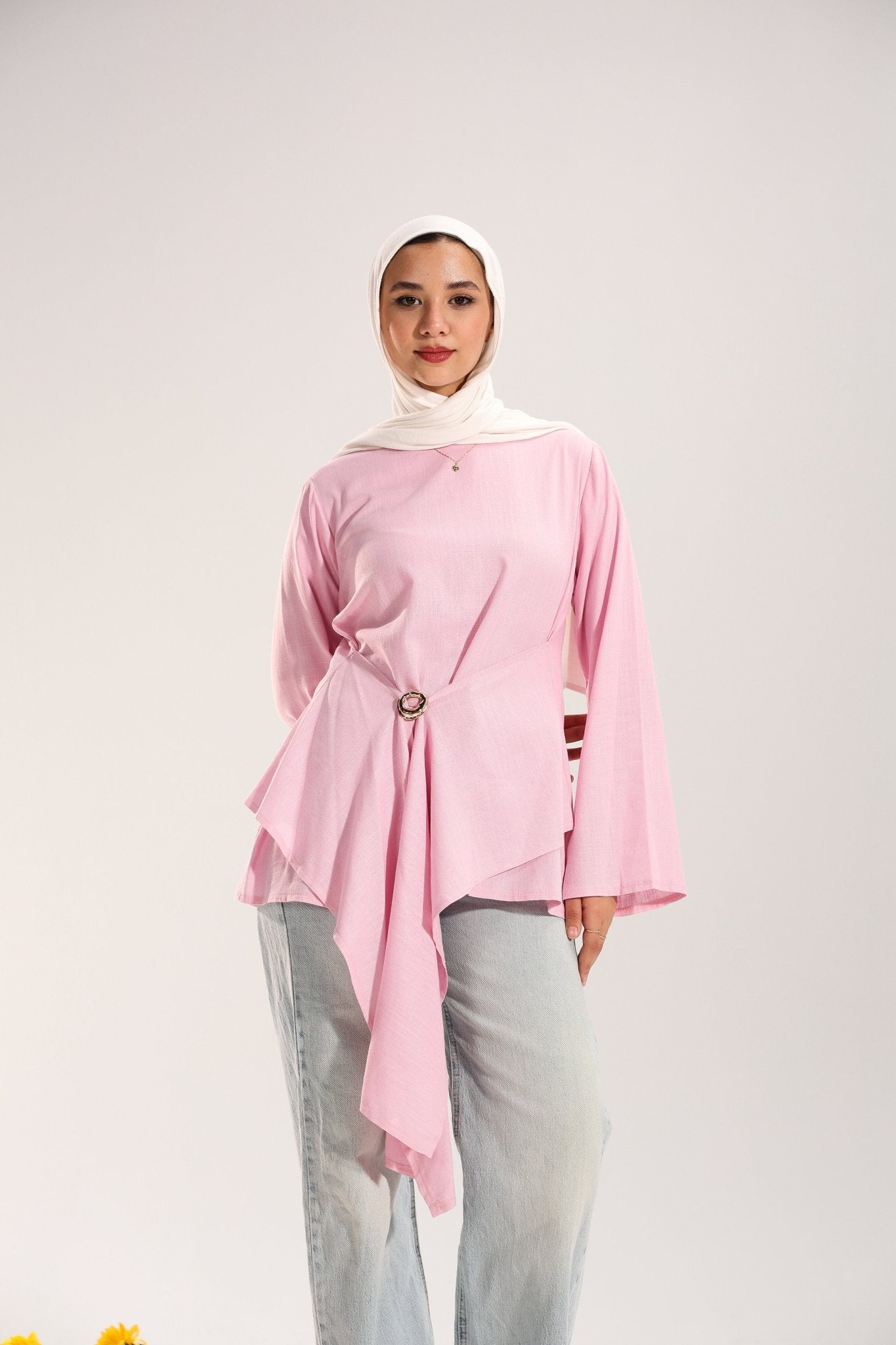 Linen Rose Blouse - ATHWAB