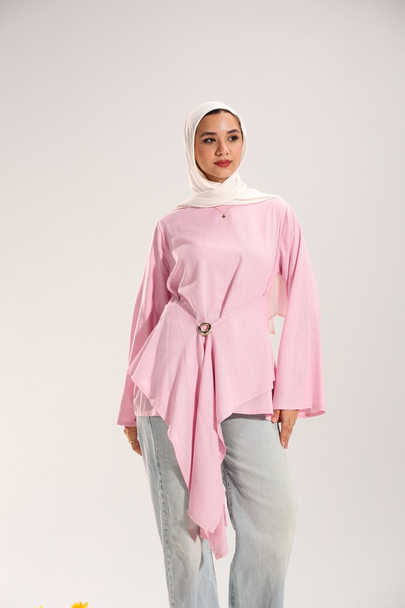 Linen Rose Blouse - ATHWAB