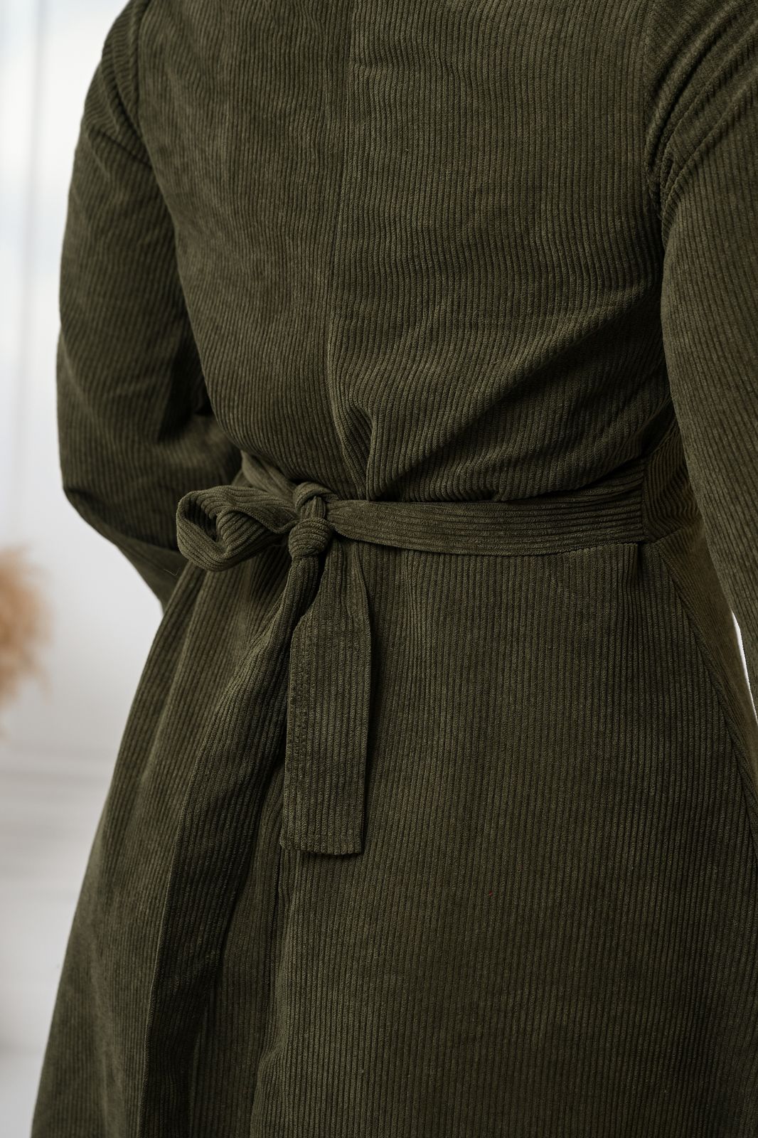 Olive Velvet Charm Dress - ATHWAB