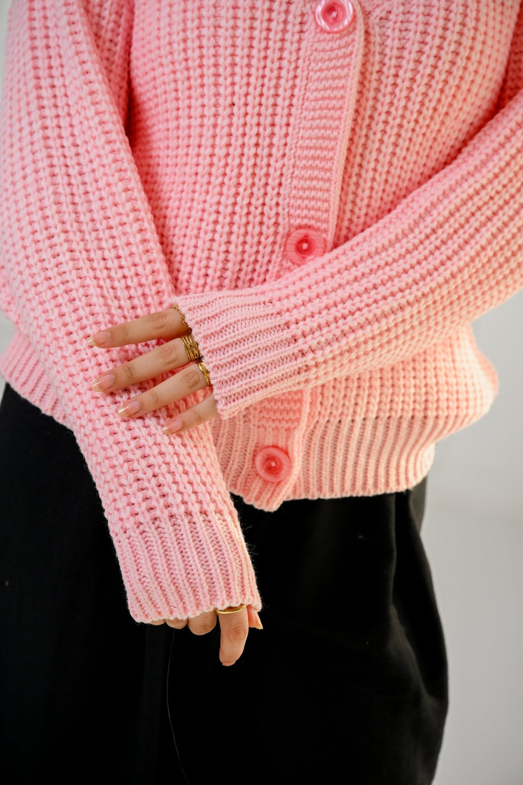 Rose Golden Ease Cardigan - ATHWAB