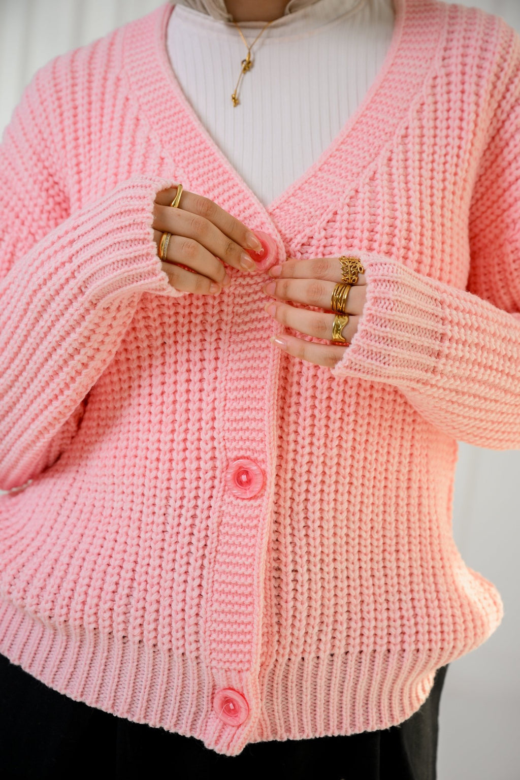Rose Golden Ease Cardigan - ATHWAB