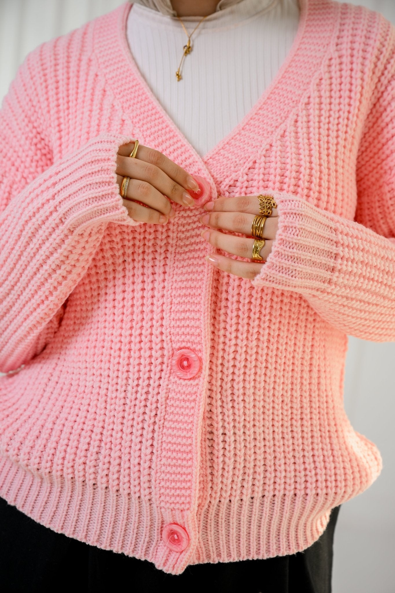 Rose Golden Ease Cardigan - ATHWAB