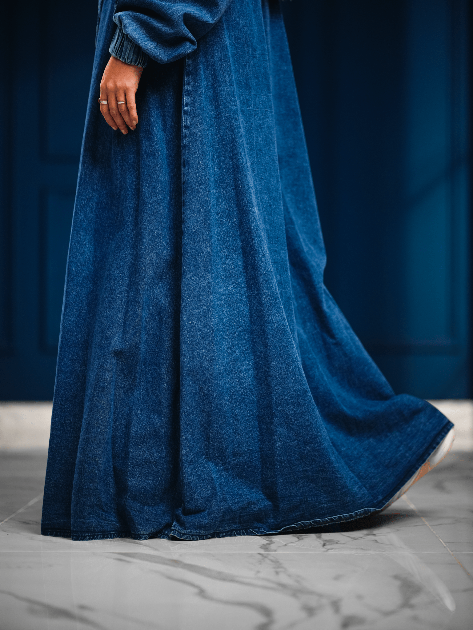 Sky Denim Dress - ATHWAB