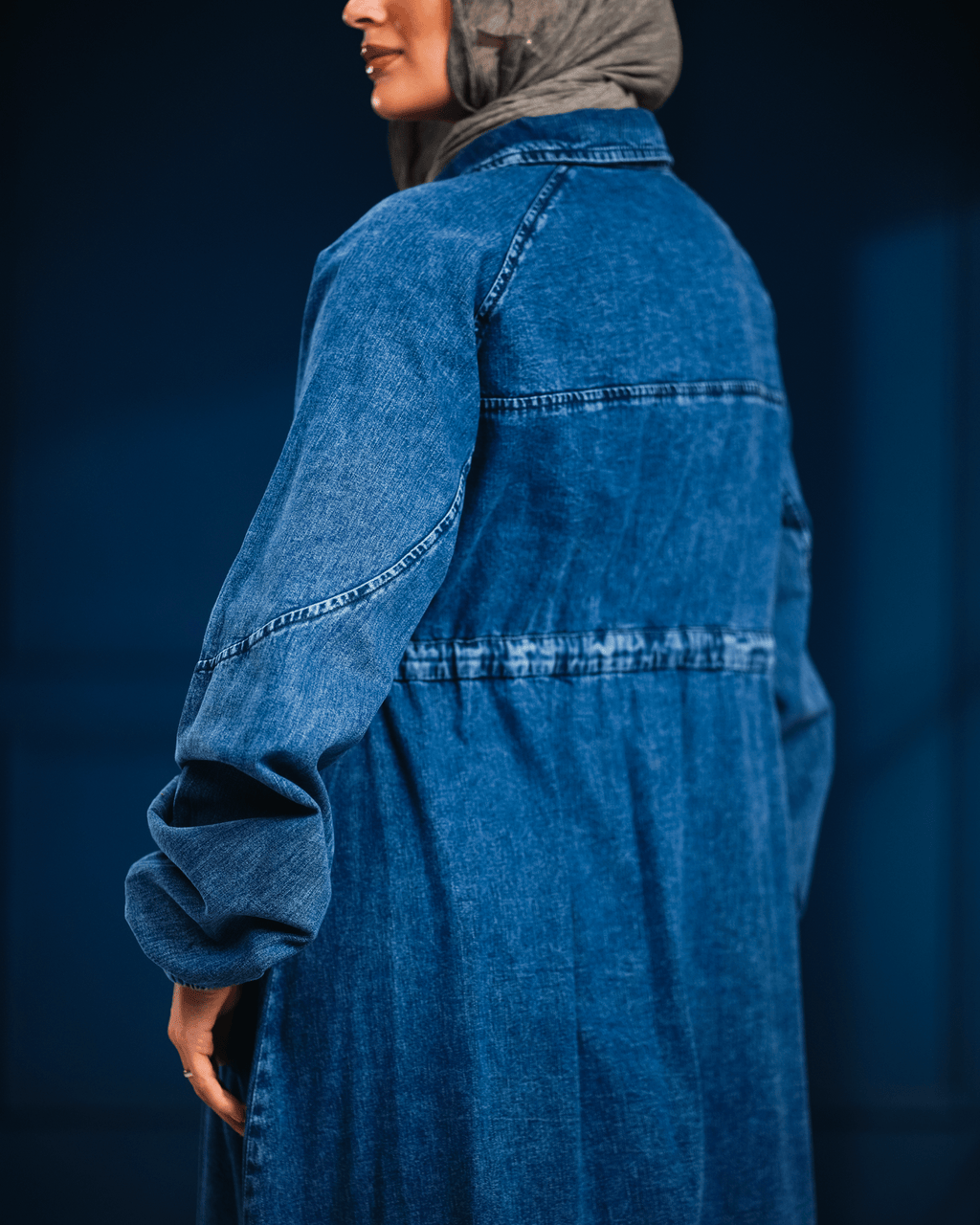 Sky Denim Dress - ATHWAB
