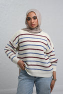 Striped Knit Pullover - ATHWAB