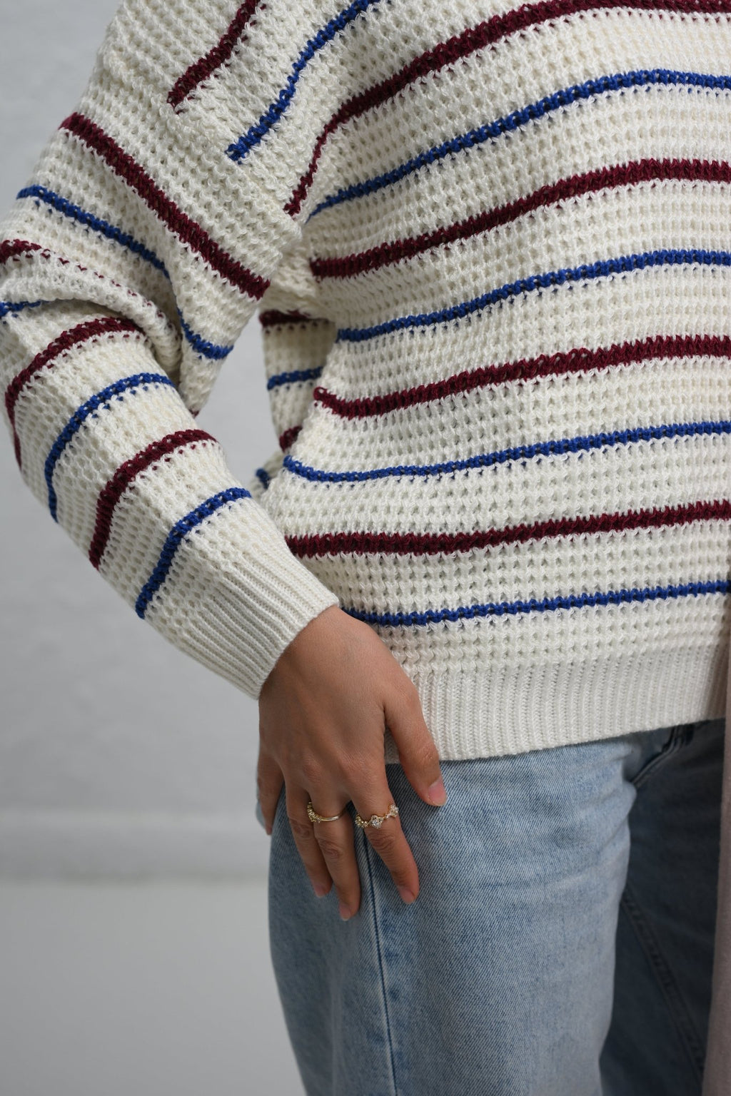 Striped Knit Pullover - ATHWAB